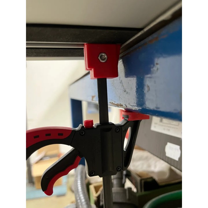 Adaptateur tête de serre-joints rapide pour rail de guidage