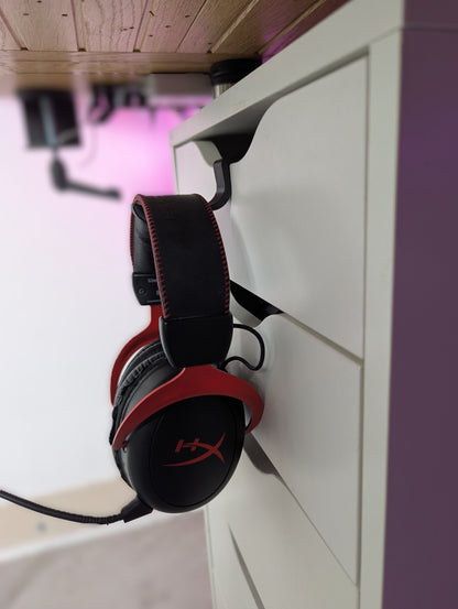 Crochet casque audio pour tiroir meuble IKEA Alex